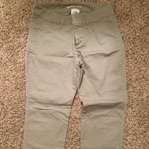 Green old navy pants with fake pockets